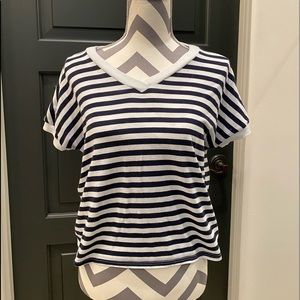 BP Navy and White Striped Shirt